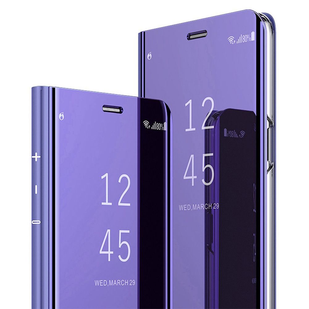 Etui Coque Xiaomi Redmi Note 7pro Clear View Etui À Rabat Antichoc Coque Miroir Smart Stand Etui Housse Pour Xiaomi Redmi Note 7pro Violet