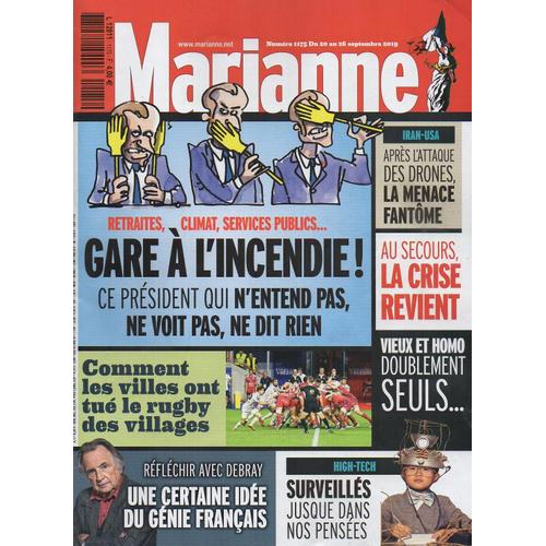 Marianne 1175 - Retraites, Climat, Services Publics: Gare À L'incendie / Surveillés Dans Nos Pensées