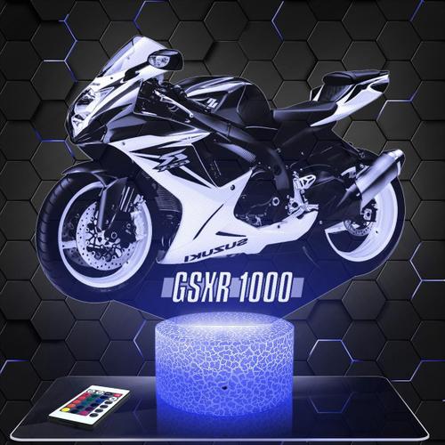 Moto Gsxr S Lampe De Chevet Moto Gsxr S Décoration Motard. Idée Cadeau Homme Objet Moto Gsxr S Veilleuse Adulte Déco Chambre. Idee