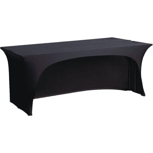 Noir Nappe Noire En Elasthanne Extensible Avec Un Cote Archee Arc Pour Table 183 X75 X75 Cm . Dj Buffet Spandex Elastique