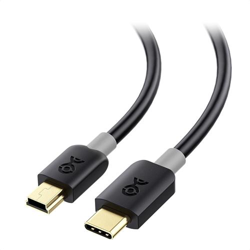 Noir cable USB C vers Mini USB (Cable Mini USB vers USB C) 1m en noir