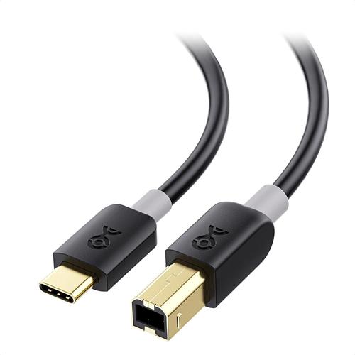 Noir Cable d'imprimante USB C (Cable USB C à USB B, C ble USB Type C vers B pour imprimante) en Noir 1 m