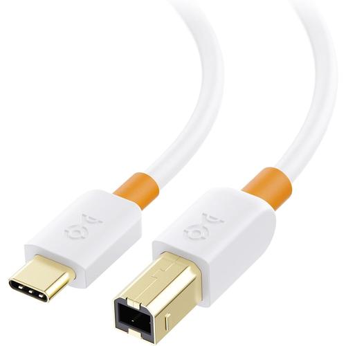 Blanc (2m) Cable Imprimante USB C 2m (Cable USB B Vers USB C, C ble USB Type C vers B pour imprimante) en Blanc