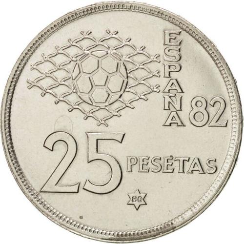 Piece De 25 Peseta Foot Espana 82