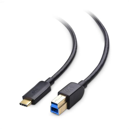 Noir Cable USB C vers USB B 2m (Cable USB B vers USB C/C ble USB Type c vers USB B) en Noir