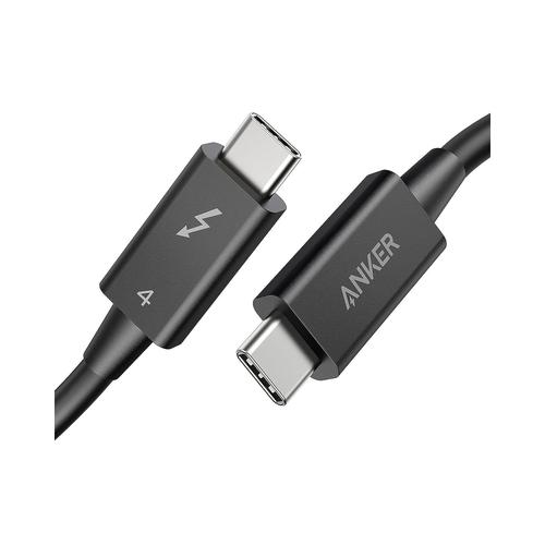 noir Cable Thunderbolt 4 70 cm, affichage 8K/transfert de données 40 Gbit/s/charge USB-C vers USB-C 100 W, iPhone 15, MacBook, iPad
