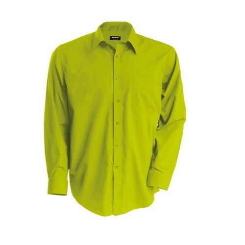 Chemise Popeline Manches Longues - K545 - Vert Lime - Homme