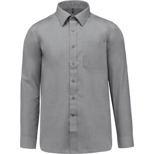 Chemise Popeline Manches Longues - K545 - Gris Merle - Homme