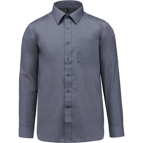 Chemise Popeline Manches Longues - K545 - Gris Urban - Homme