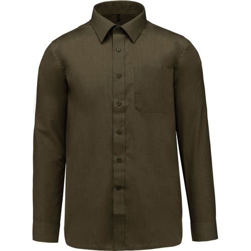Chemise Popeline Manches Longues - K545 - Beige Khaki - Homme