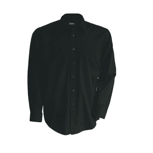 Chemise Popeline Manches Longues - K545 - Gris Zinc - Homme