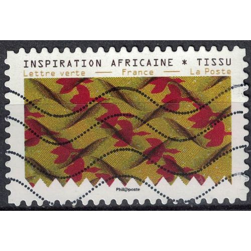 France 2019 Oblitéré Used Tissus Motifs Nature Inspiration Africaine Timbre 04