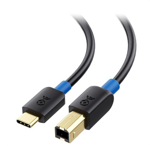 Noir Cable Imprimante USB C 3m (Cable USB B Vers USB C, C ble USB Type C vers B pour imprimante) en Noir