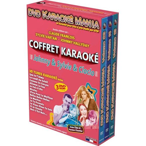 Dvd Karaoké Mania - Coffret 3 Dvd : Johnny & Sylvie & Cloclo