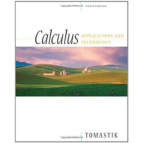 Calculus: Applications And Technology (With Cd-Rom) (Available Titles Cengagenow)
