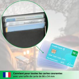 Transparent Protege Carte bancaire 10 pieces Transparent etui Rigide pour Carte navigo Carte Bleu Porte Carte pour Porte