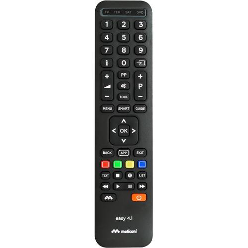 - Télécommande Universelle Easy 4.1 pour 4 appareils TV, Sat, TNT, DVD, Box - 100% Fonctions d'origine - Touches Smart TV