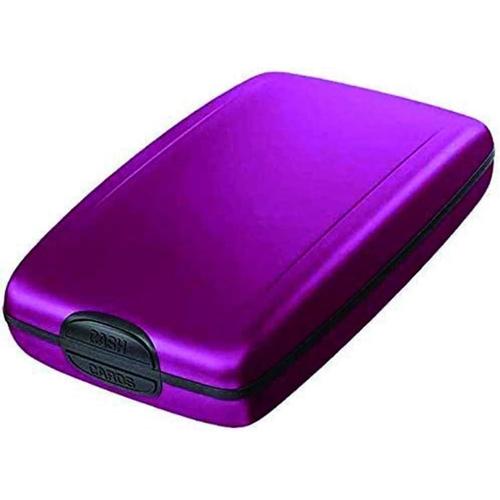 Purple NA Etui de Carte Aluminium,Portefeuille Homme RFID Carte Identite,Porte Carte Sécurisé RFID,RFID Secure Cash and Cards Wallet