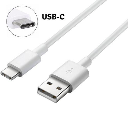 Cable USB-C Chargeur Blanc pour Samsung Galaxy A40 / A50 / A70 / A3 2017 / A5 2017 / A8 2018 / A9 2018 - Cable Type USB-C Mesure 1 Metre [Phonillico]