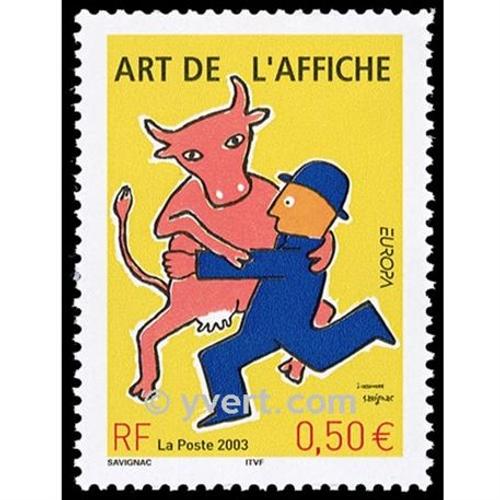Europa : Art De L'affiche Dessin De Savignac Année 2003 N° 3556 Yvert Et Tellier Luxe