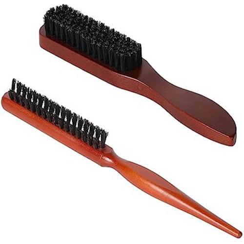 2 Brosse En Poil De Sanglier, Brosse Poils Sanglier, Brosse Cheveux Poils De Sanglier, Poils Naturels Doux, Brosse Sanglier Cheveux