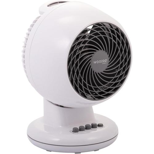 Blanc - Contemporain Woozoo, Ventilateur de table silencieux, puissant & portable, 13m2, Portée 12m, Oscillation, Inclinaison