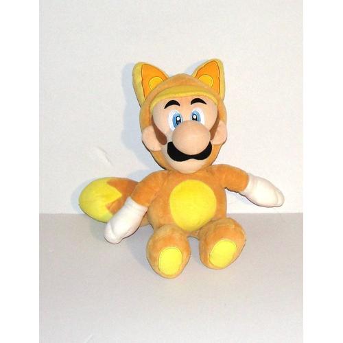 Peluche Super Mario Personnage Luigi Deguisé En Renard Doudou Luigi 34 Cm