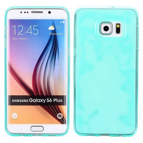 Coque Samsung Galaxy S6 Edge Plus Turquoise Transparente Silicone Souple (Tpu)