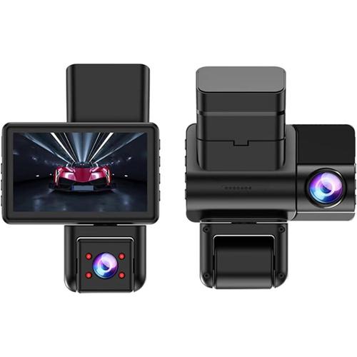 Dash cam Caméra De Tableau De Bord pour Voitures, 4,0 Pouces, 3 Objectifs, Caméra De Tableau De Bord HD 1080P, Grand Angle De 170