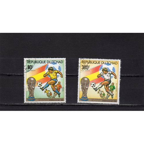 Timbres De Poste Aérienne Du Tchad (Espana82 Coupe Du Monde De Football)