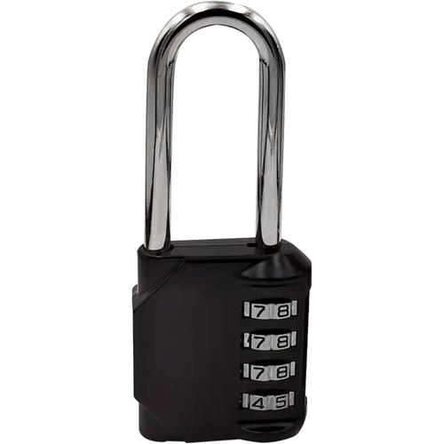 Noir Cadenas Code Exterieur, Cadenas Code 4 Chiffres, Imperméabiliser Serrure Combinée 4-Chiffres, Grande Cadenas Combinaison anse