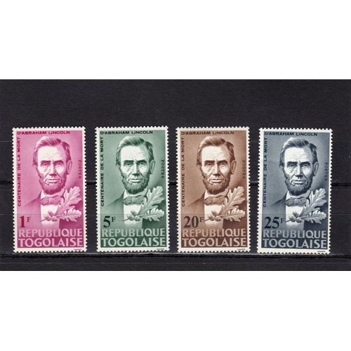 Timbres-Poste Du Togo (Centenaire De La Mort DAbraham Lincoln)