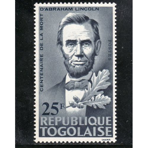 Timbre-Poste Du Togo (Centenaire De La Mort DAbraham Lincoln)