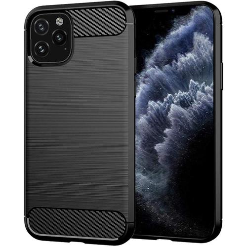 Apple Iphone 11 (5.8) Housse Etui Housse Coque De Protection Fibre De Carbone [Noir]