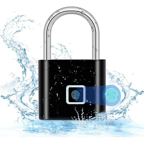 Noir Miham Tech Cadenas d'Empreintes Digitales Intelligent, Serrure de casier électrique pour casier de gymnase, casier d'école,