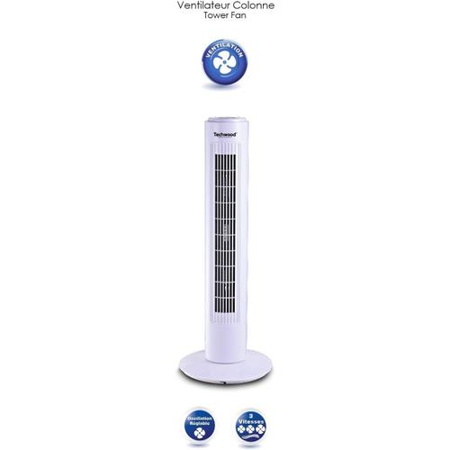 Blanc ¿ Ventilateur Colonne | oscillant | 45W | 3 Niveaux de Vitesse (Low/Medium/High) | Blanc