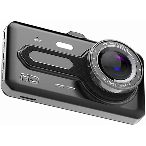 One Color Camera de Voiture Embarquée, 4 Pouces 1080P Full HD - 170 Degré Grand Angle Dash Camera Voiture Avant Arriere Dashcam avec