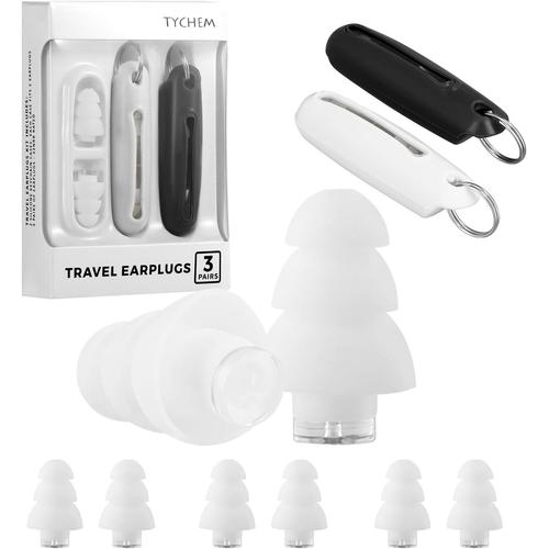 Blanc. Lot De 3 Paires De Bouchons D'oreille Réutilisables En Silicone Pour Dormir, Voyage, Concerts, Études, Travail,