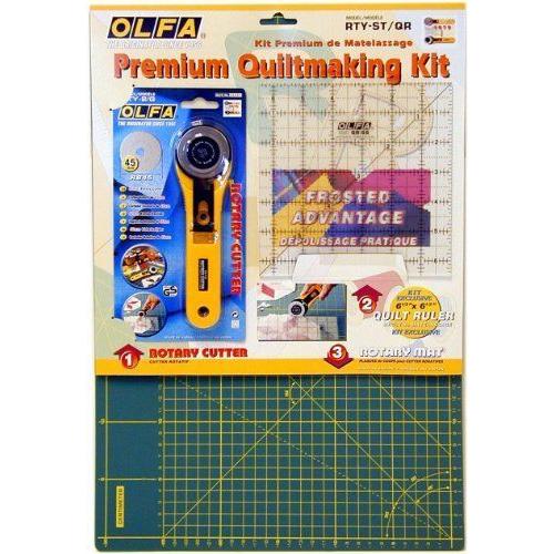 Olfa Rty-St/Cg Kit De Patchwork Avec Cutter Rotatif, Règle Et Fond De Découpe