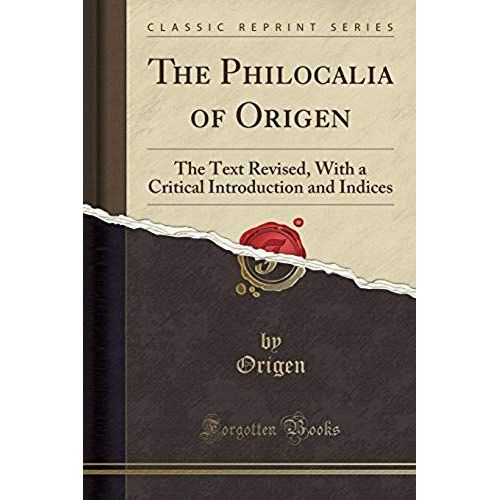 Origen, O: Philocalia Of Origen