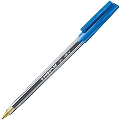 Staedtler Stick Stylo-Bille Pointe Moyenne Encre Bleue Infalsifiable Lot De 50