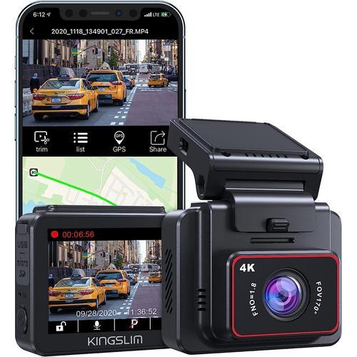 D5 Dashcam Avant D5 Caméra Embarquée 4K Dashcam Voitur - Dashcam Avant Wi-FI GPS Caméra de Voiture Grand Angle de 170° Angle,