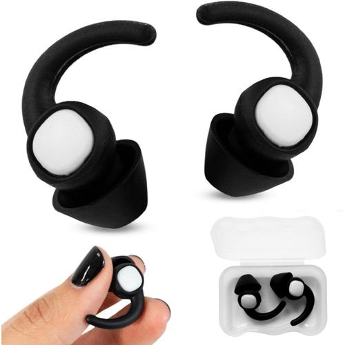 Pack X2 Bouchons Anti-Bruit Pour Dormir - Bouchon D'oreille Nuit, Boule Quies Réutilisable Sommeil - Protection Auditive Confortable