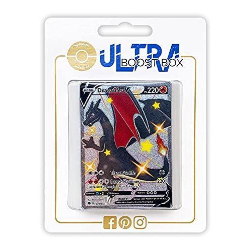 Dracaufeu V 79 73 Secr Te - Ultraboost X Epée Et Bouclier 3 5 La Voie Du Maître - Coffret De 10 Cartes Pokémon Françaises