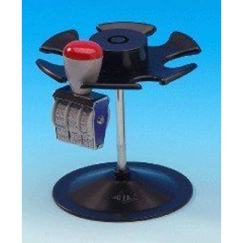 Wedo Porte-Timbres 6 Places, Rond, Noir