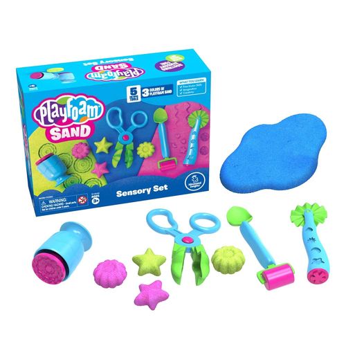Kit Sensoriel De Sable Playfoam De Learning Resources Sable De 3 Couleurs Avec 5 Outils Sable Malaxer Mélanger Et Modeler Classe De Maternelle Tout-Petits Cadeaux Pour Garçons Et Filles Âges 3