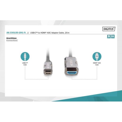 Digitus Câble Adaptateur 4k Usb Type-c Vers Hdmi Aoc