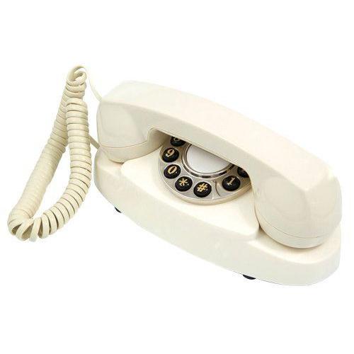 Protelx GPO Audrey Téléphone avec cadran à boutons poussoirs Style années 1950 ivoire