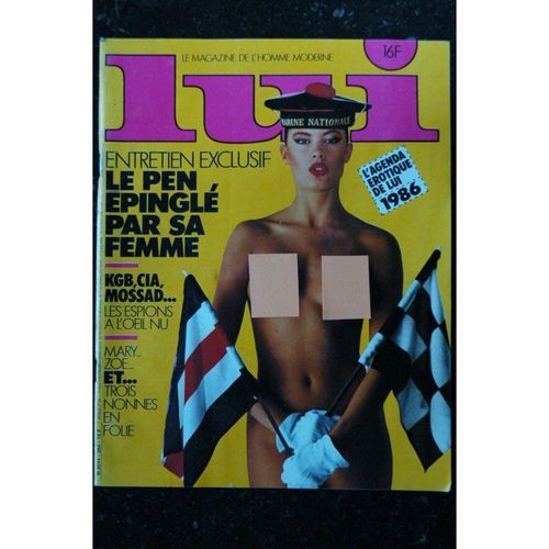 Lui 264 Decembre 1985 Pierette Le Pen Charme Byron Newman Christophe Mourthe Photography Nudes
