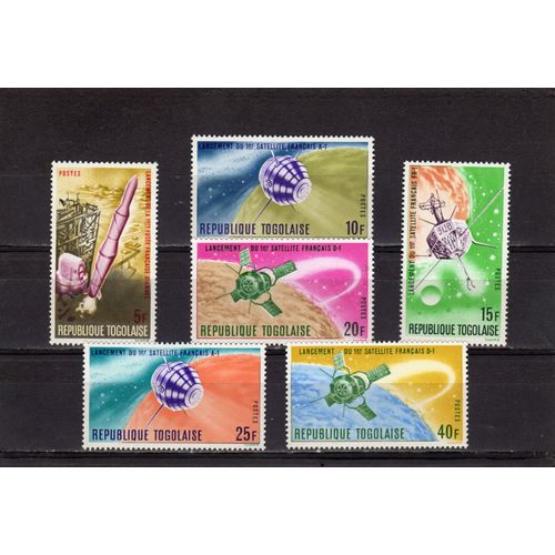 Timbres-Poste Du Togo (Lancement Des Premiers Satellites Français)